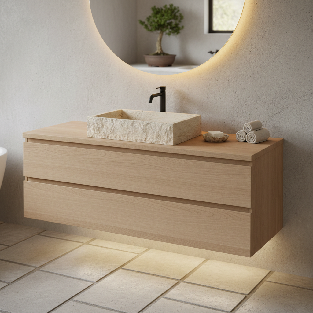 Japandi Sanctuary Bathroom Design 4