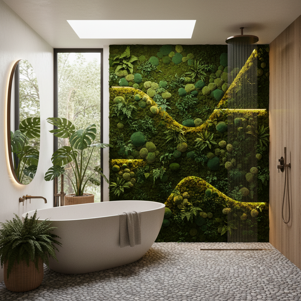 Biophilic Oasis Bathroom Design 1
