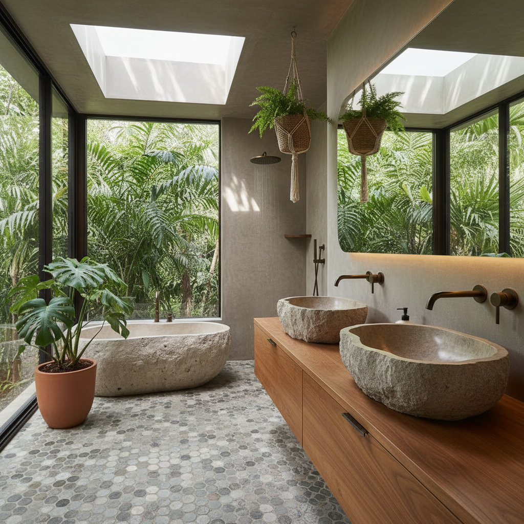 Biophilic Oasis Bathroom Design 4
