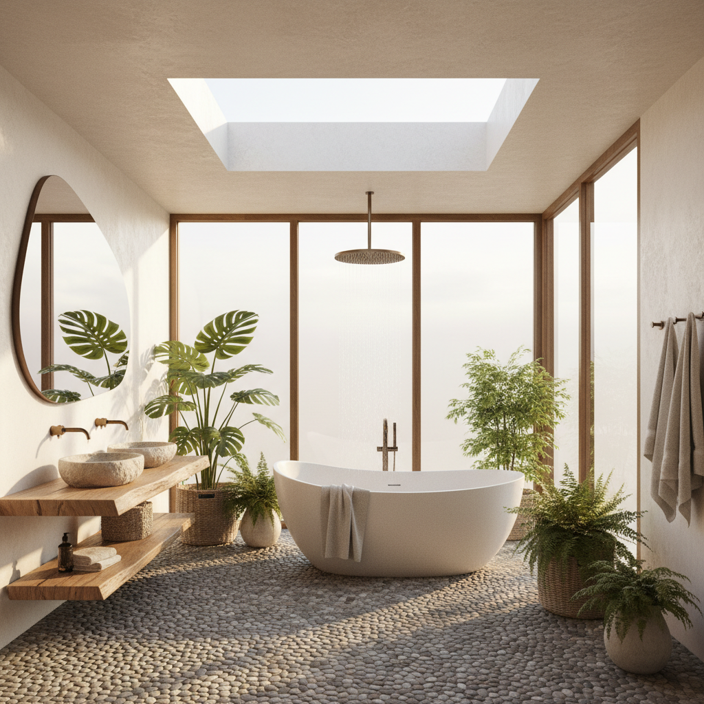Biophilic Oasis Bathroom Design 5