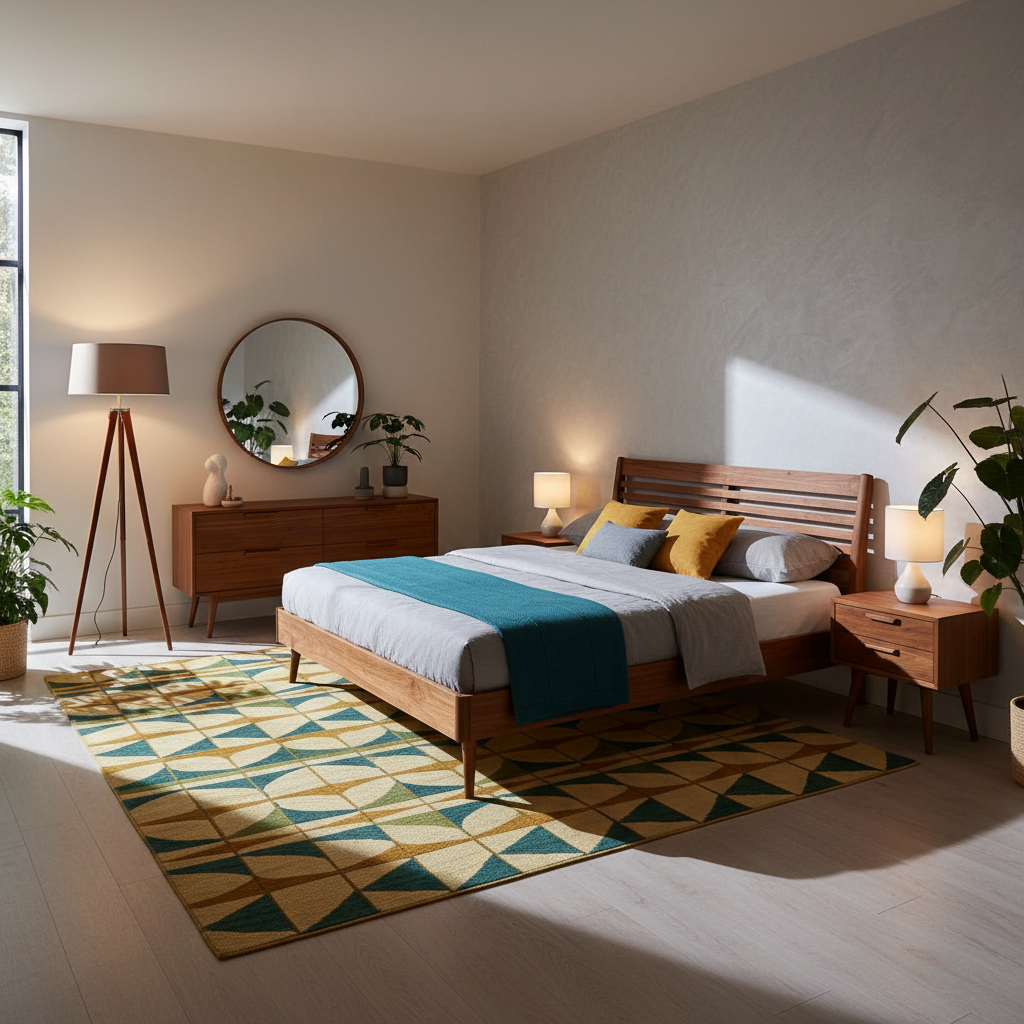 Mid-Century Retro Bedroom Design 1