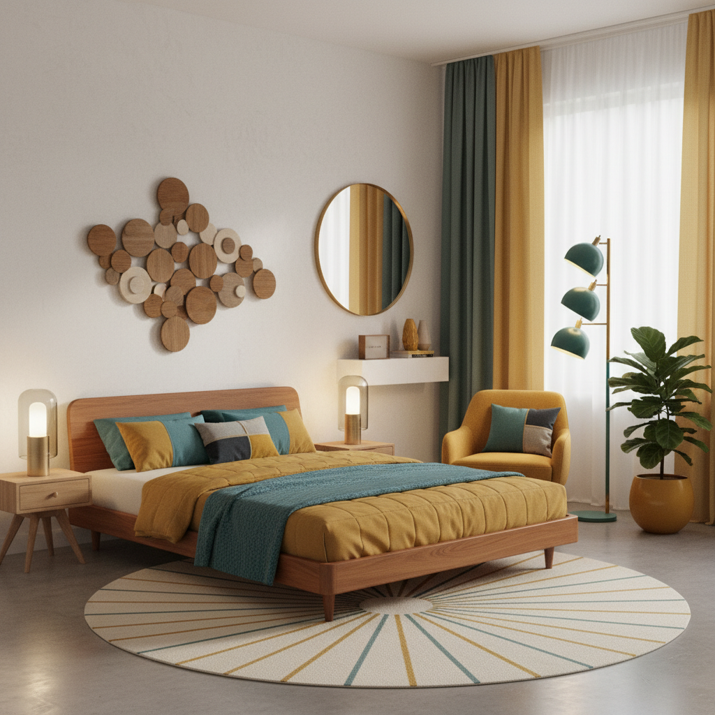 Mid-Century Retro Bedroom Design 2