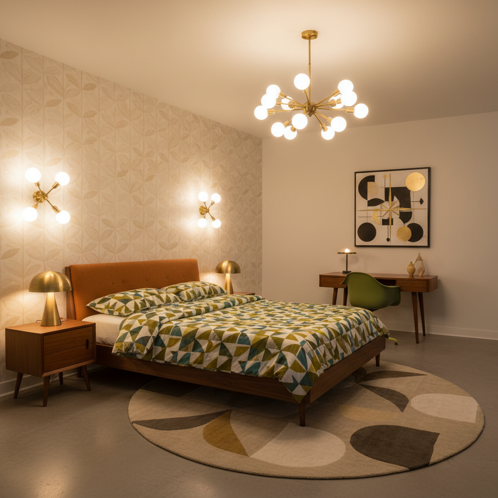 Mid-Century Retro Bedroom Design 4