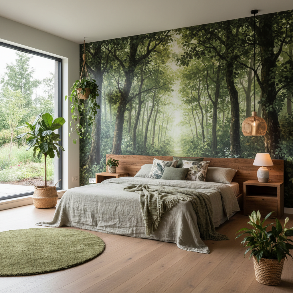 Biophilic Sanctuary Bedroom Design 2