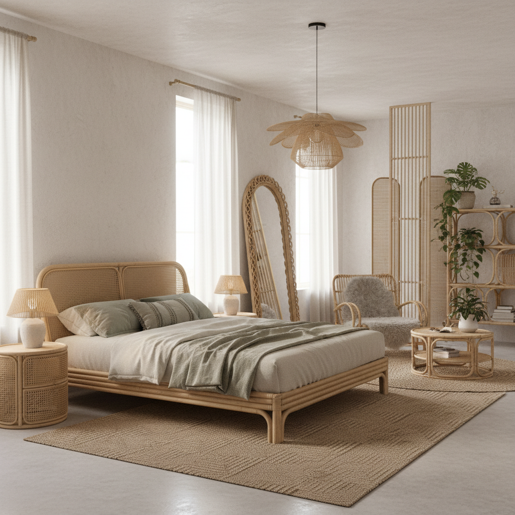 Biophilic Sanctuary Bedroom Design 3