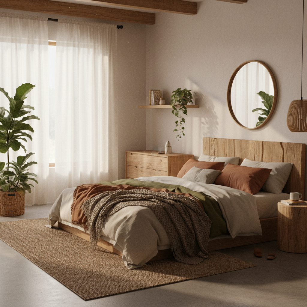 Biophilic Sanctuary Bedroom Design 4