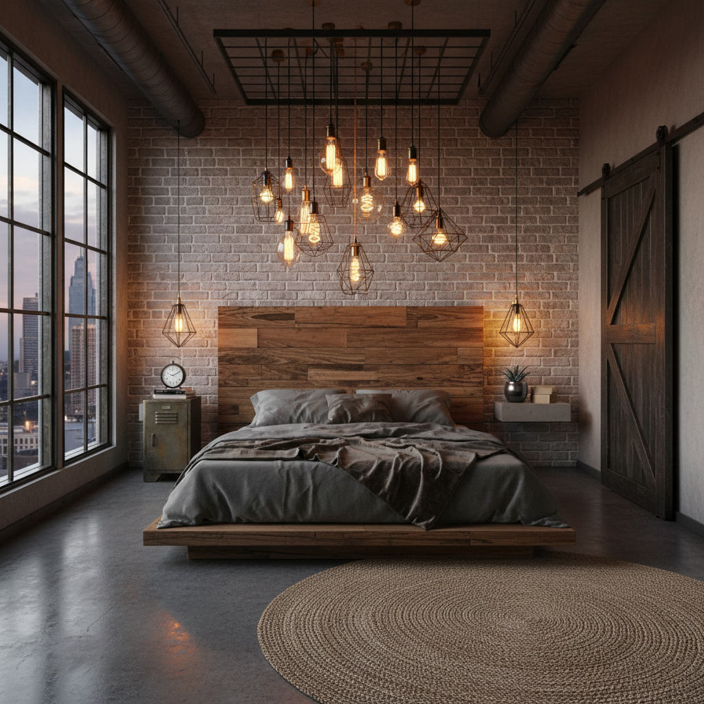 Modern Industrial Bedroom Design 2