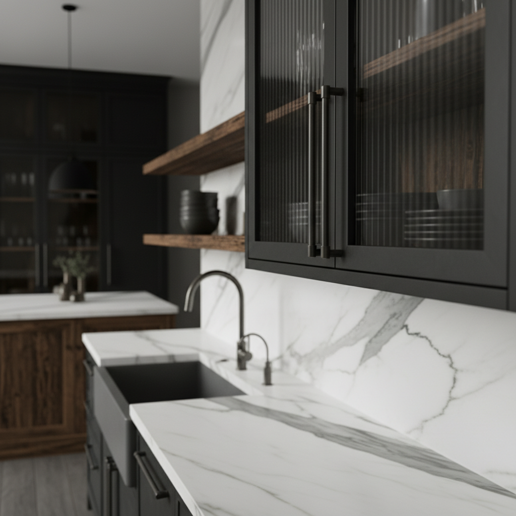 Textured Charcoal Kitchen Design 3