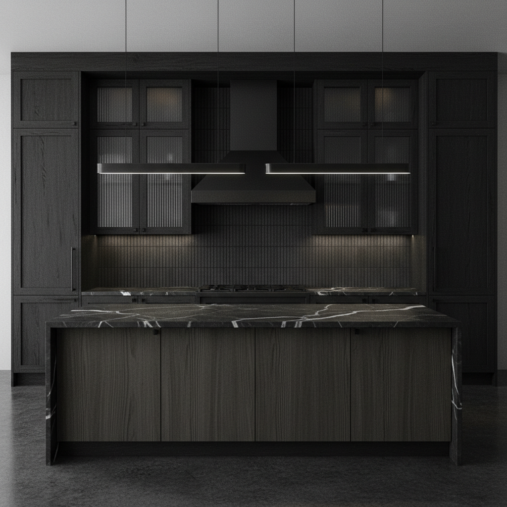 Textured Charcoal Kitchen Design 4