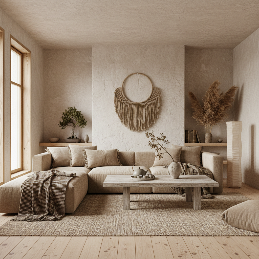 Japandi Zen Living Room Design 5