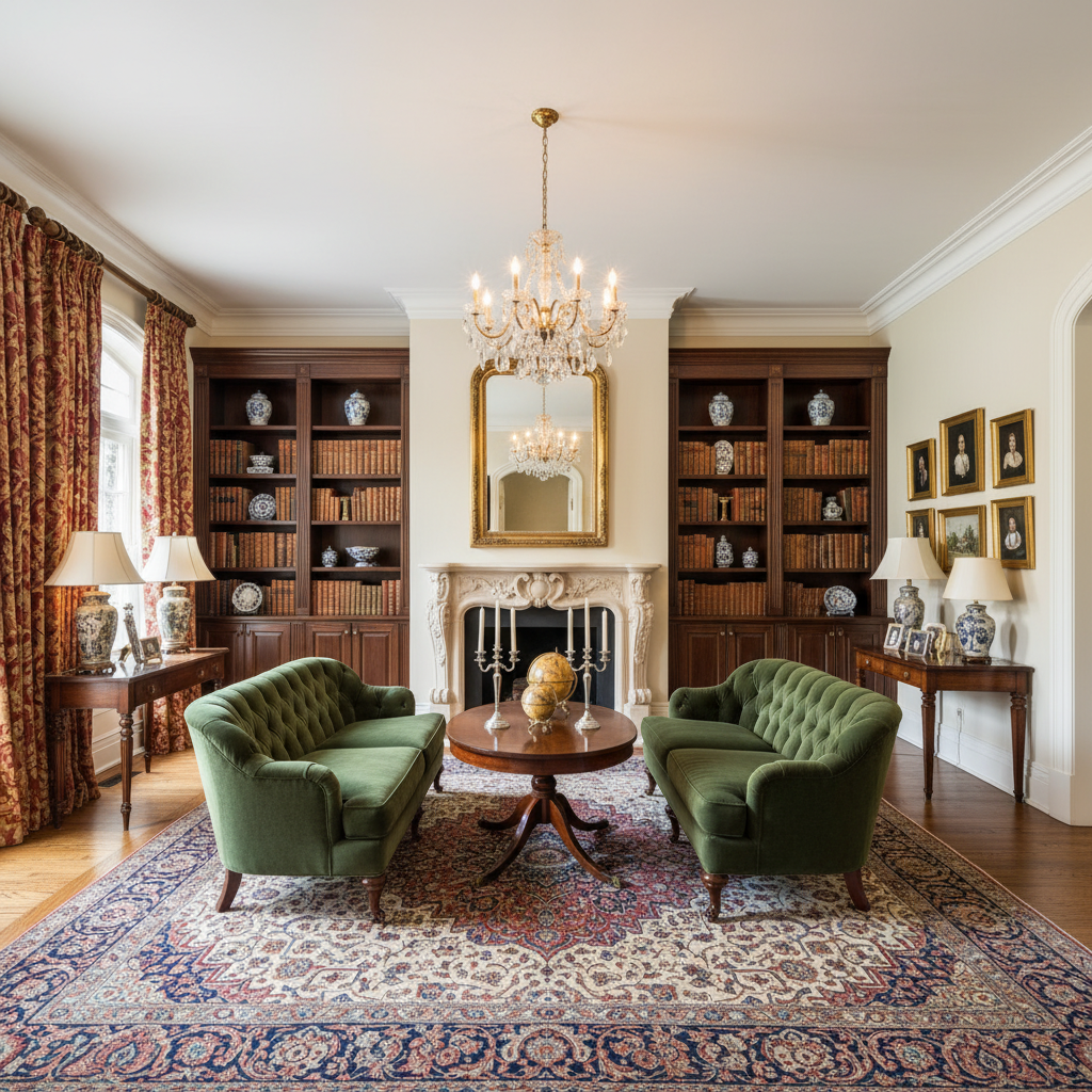Traditional Elegance Living Room Design 1