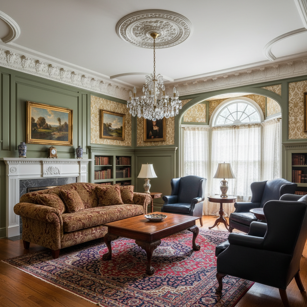 Traditional Elegance Living Room Design 4