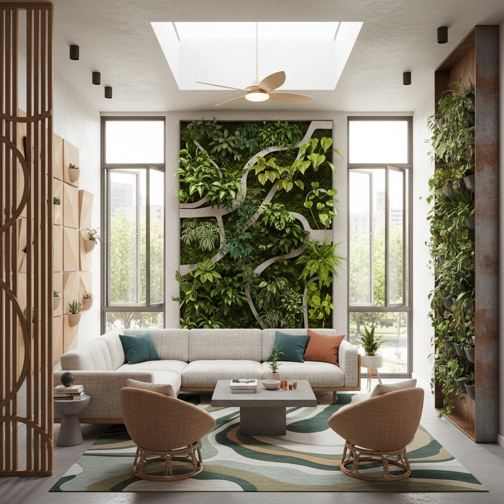 Biophilic Urban Living Room Design 2