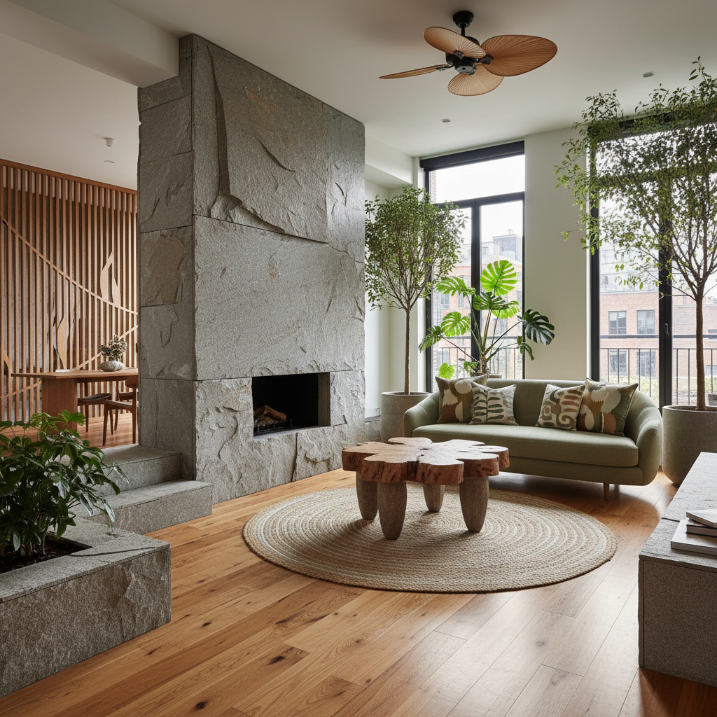 Biophilic Urban Living Room Design 3
