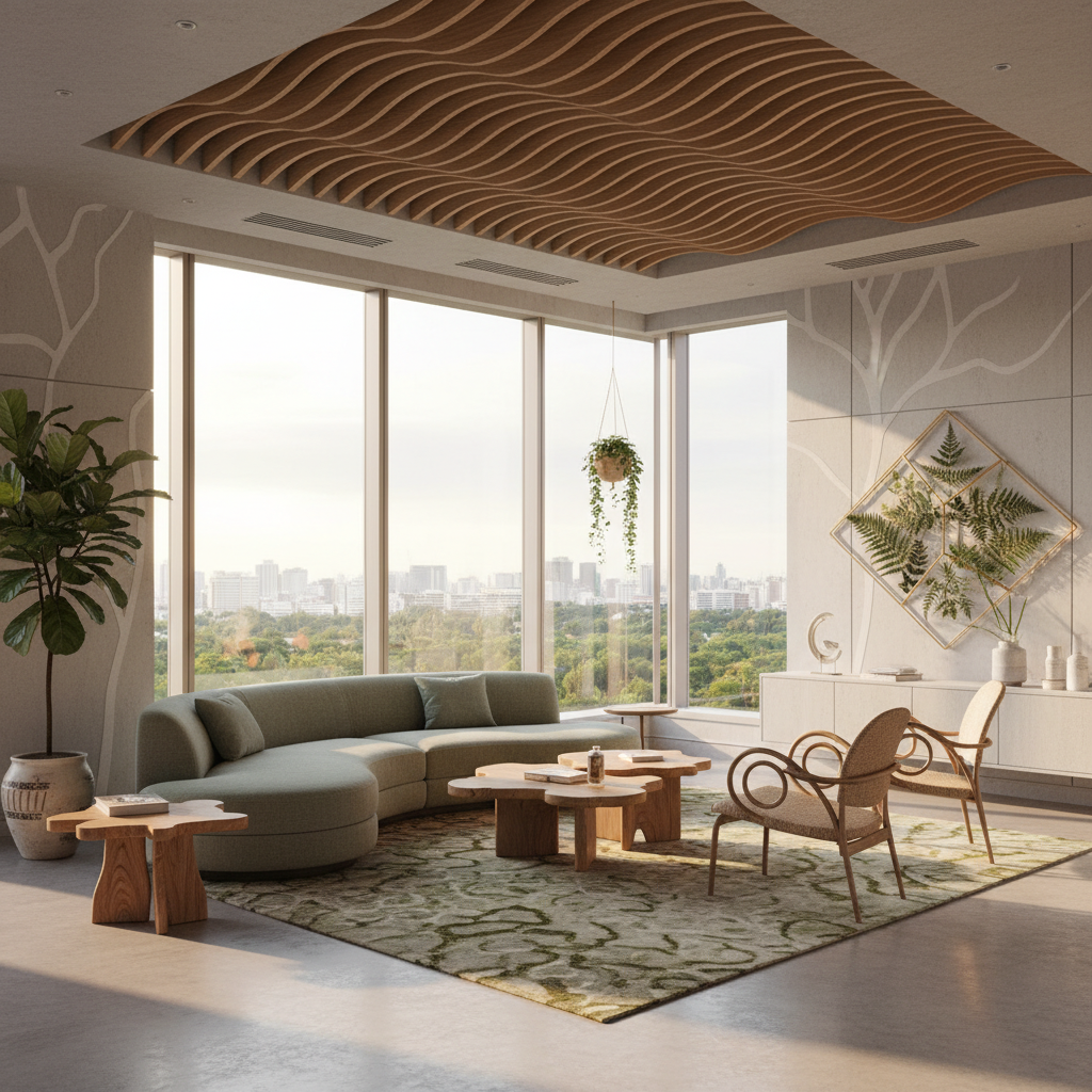 Biophilic Urban Living Room Design 4