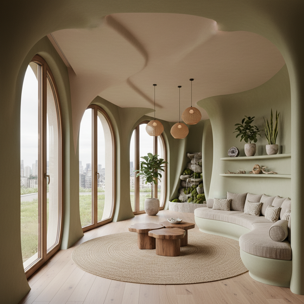 Biophilic Urban Living Room Design 5